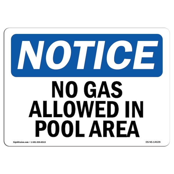 Safety Sign, OSHA Notice, 3.5" Height, No Glass Allowed In Pool Area Sign, Landscape, 10PK